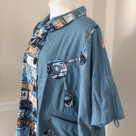 Neo Noble Cocoon Shirt License Plate Color Block Size L - Picture 9 of 13